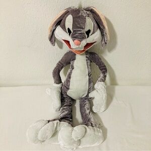 Looney Tunes “Bugs Bunny” Six Flags Gray and White Plush Toy